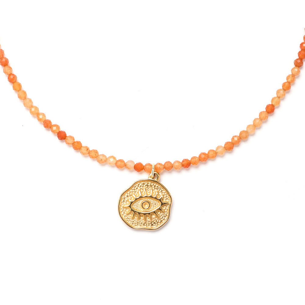 Olivenorma Boho Sun Moon Star Gemstone Beaded Necklace - image 2