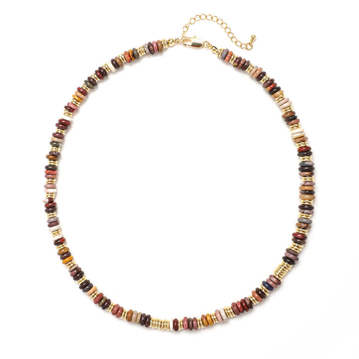 Olivenorma Boho Sun Moon Star Gemstone Beaded Necklace - image 23
