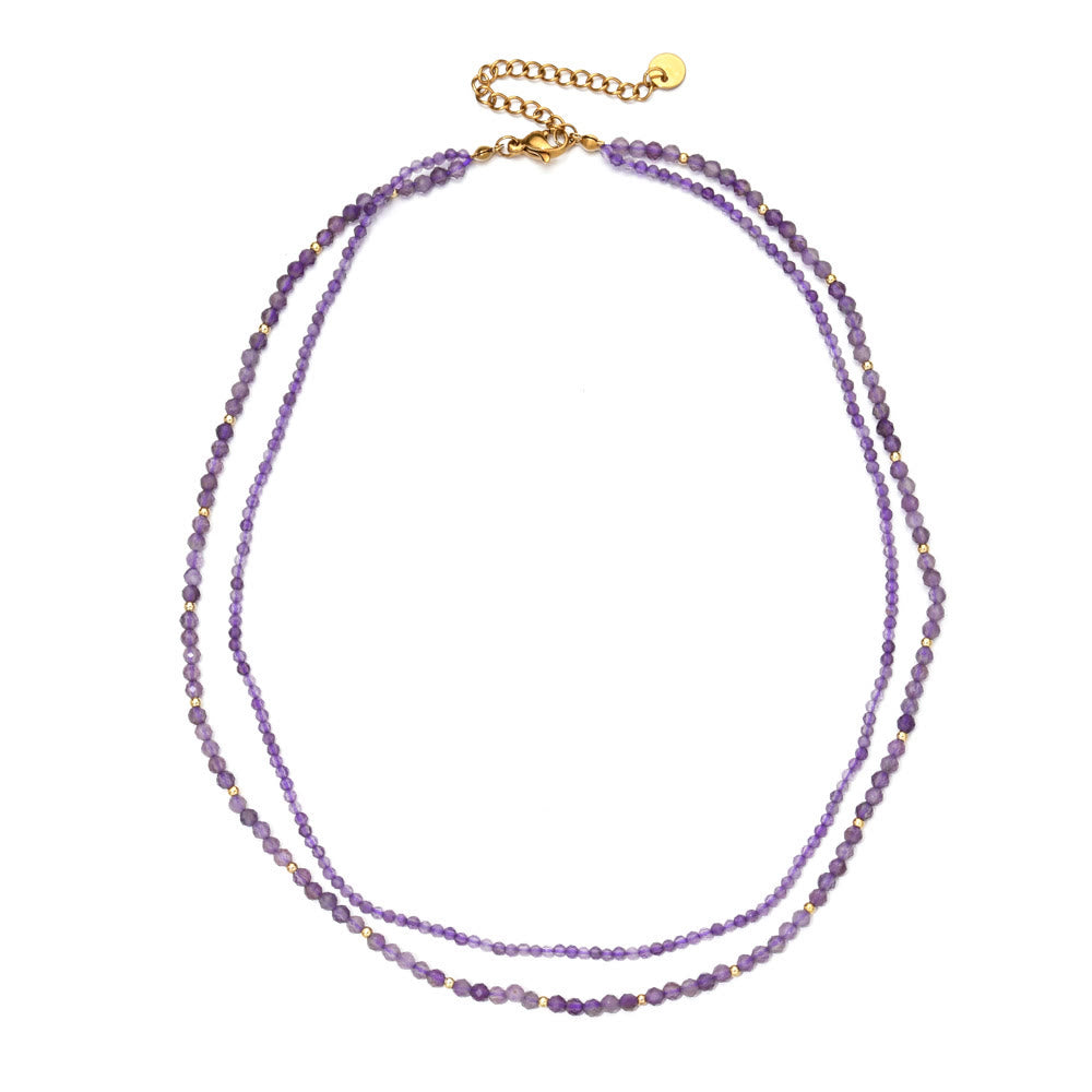Olivenorma Boho Faceted Gemstone Crystal Choker Necklace - image 1