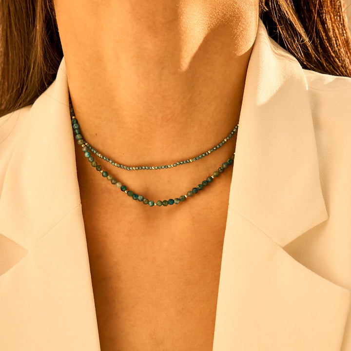 Olivenorma Boho Faceted Gemstone Crystal Choker Necklace - image 6