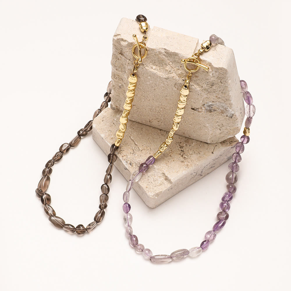 Olivenorma Irregular Amazonite Gemstone Beaded Choker Necklace - image 14