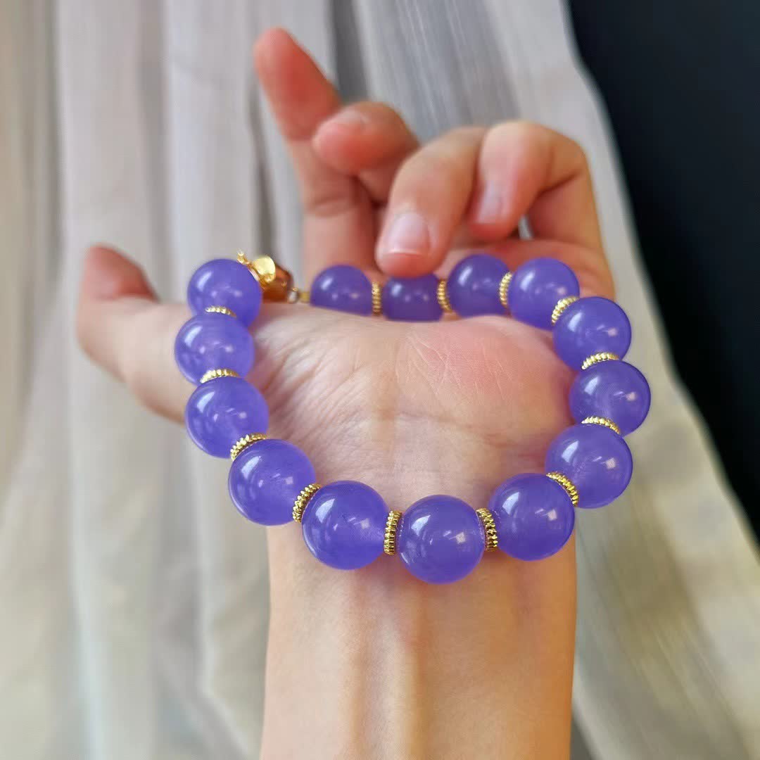 Olivenorma 12cm Natural Amethyst Bead Bracelet - image 2