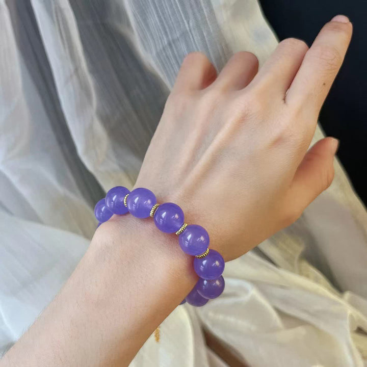 Olivenorma 12cm Natural Amethyst Bead Bracelet - image 1