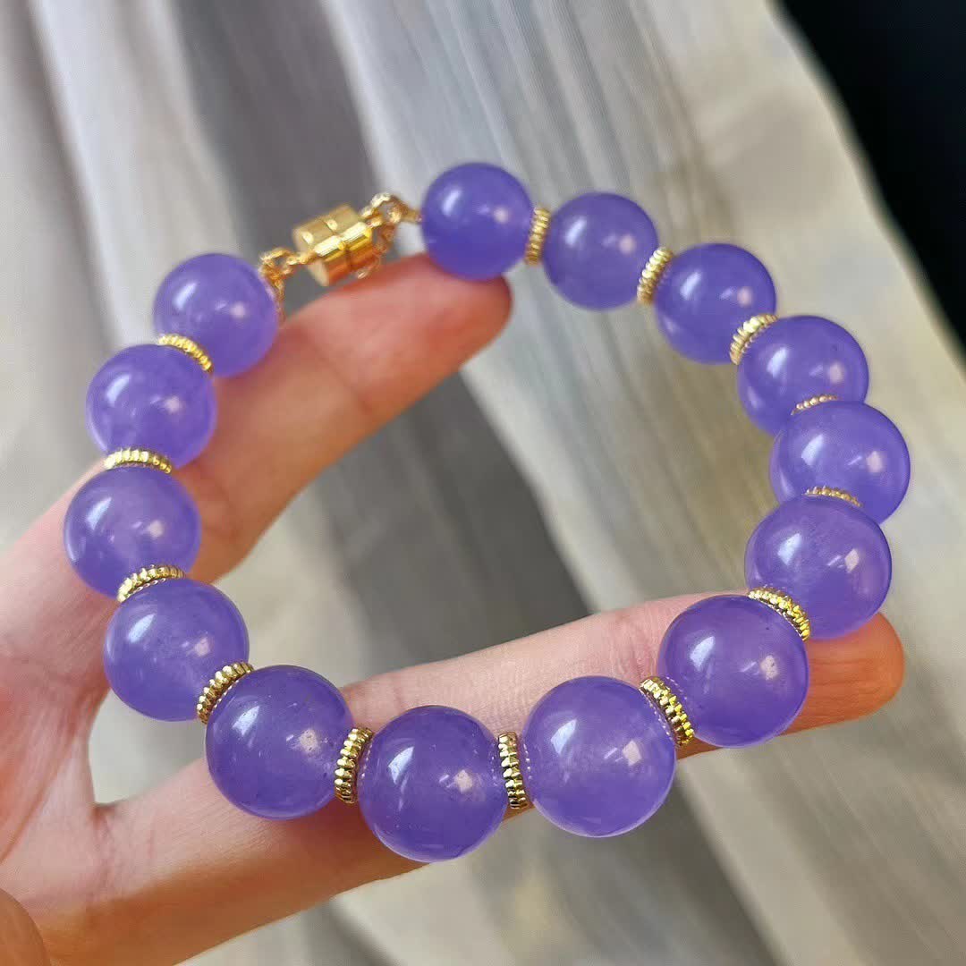 Olivenorma 12cm Natural Amethyst Bead Bracelet - image 5