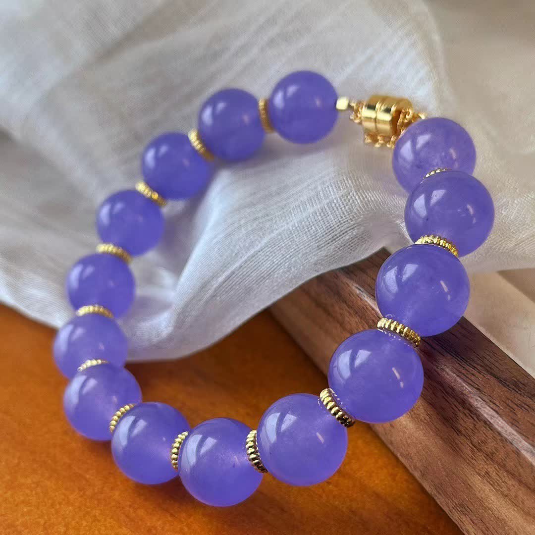 Olivenorma 12cm Natural Amethyst Bead Bracelet - image 7