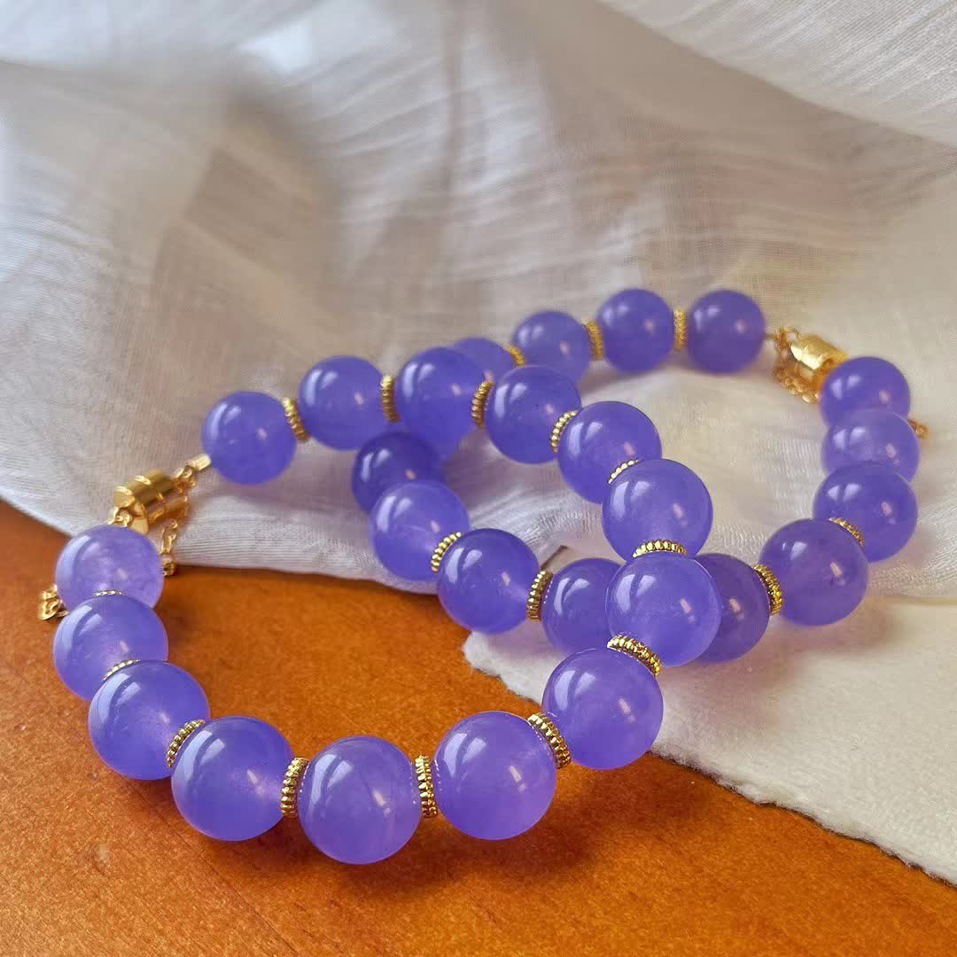 Olivenorma 12cm Natural Amethyst Bead Bracelet - image 6
