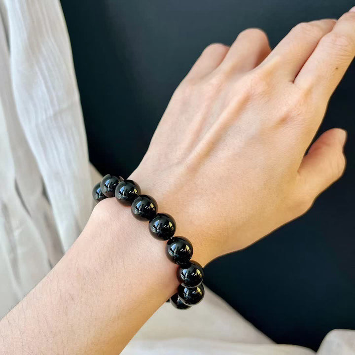 Olivenorma Natural Obsidian Beads Magnetic Bracelet - image 1