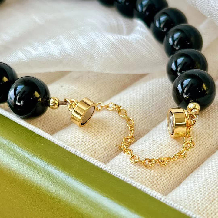 Olivenorma Natural Obsidian Beads Magnetic Bracelet - image 8