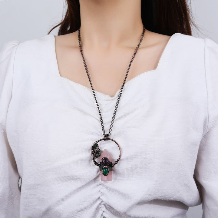 Olivenorma Natural Stone Bullet Pendant Design Necklace - image 6