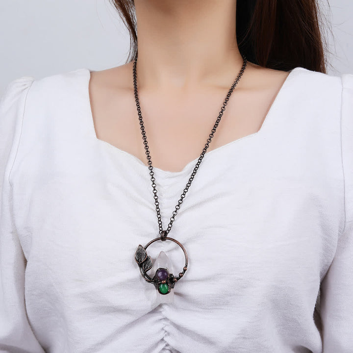 Olivenorma Natural Stone Bullet Pendant Design Necklace - image 10