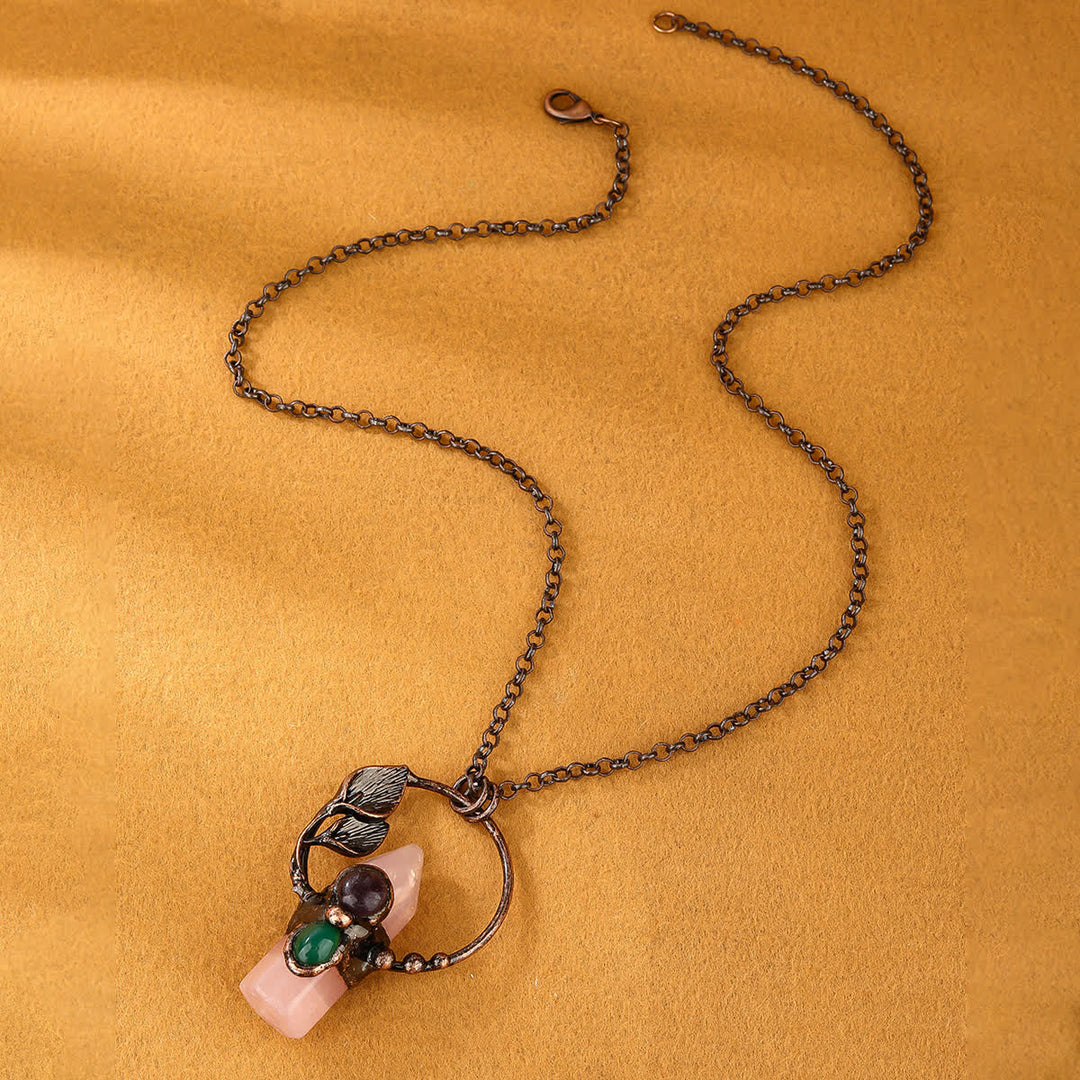Olivenorma Natural Stone Bullet Pendant Design Necklace - image 7