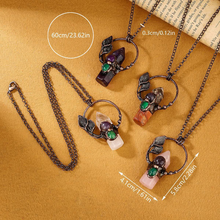 Olivenorma Natural Stone Bullet Pendant Design Necklace - image 17