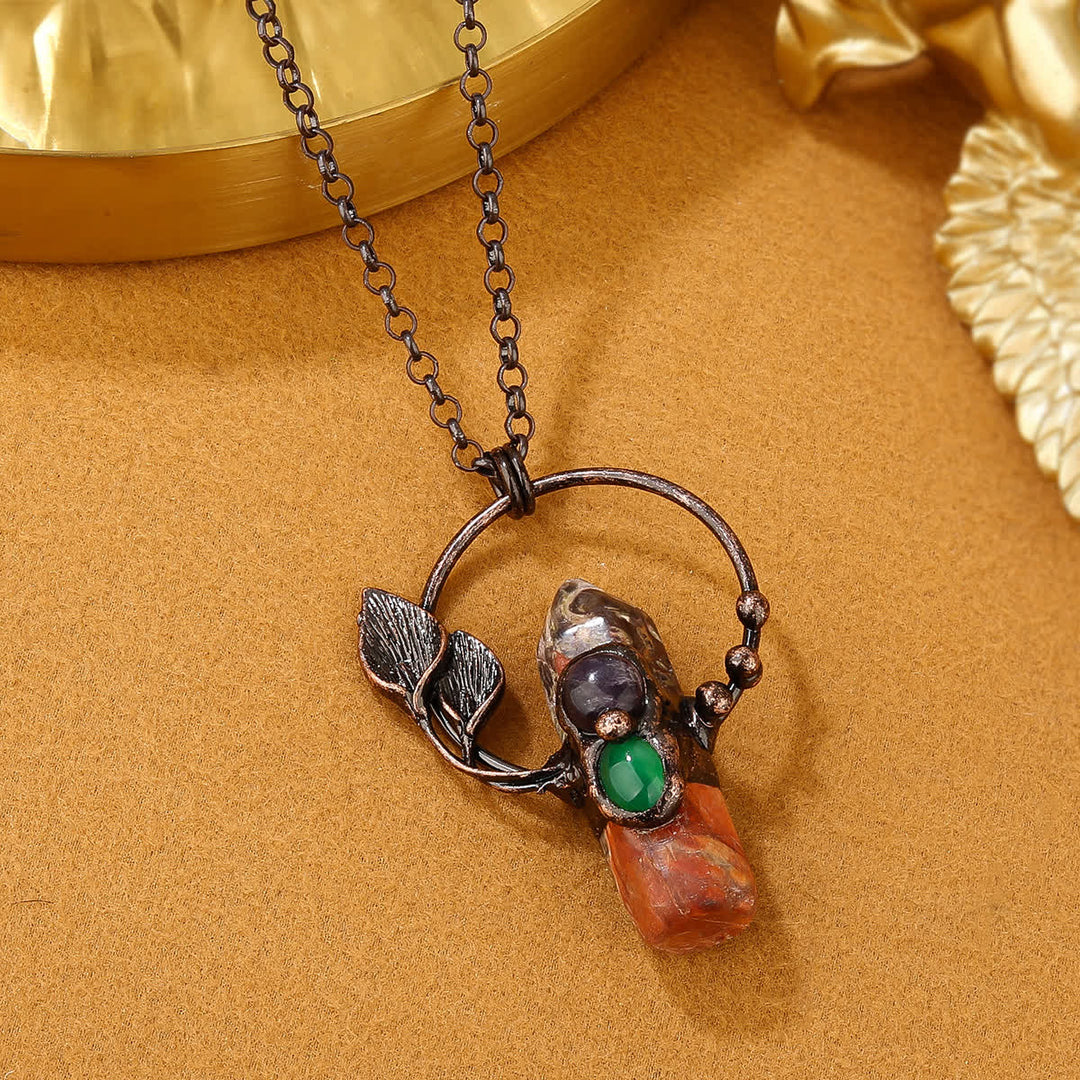 Olivenorma Natural Stone Bullet Pendant Design Necklace - Carnelian - image 13