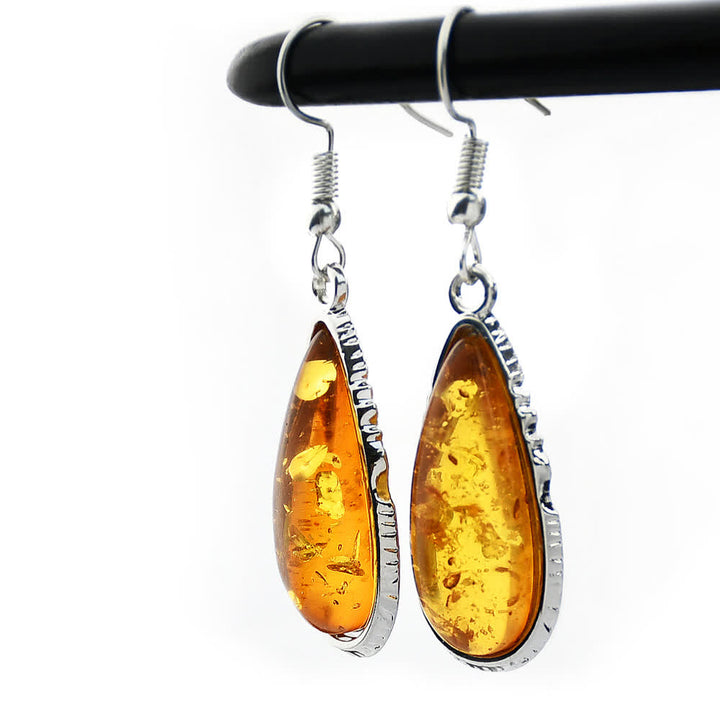 Olivenorma Amber Earrings Necklace Jewelry Set - image 4
