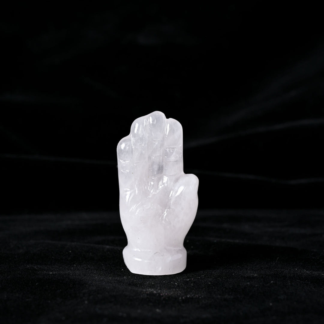 Olivenorma Buddha's Hand Natural Gemstone Decoration - Rose Quartz - image 3