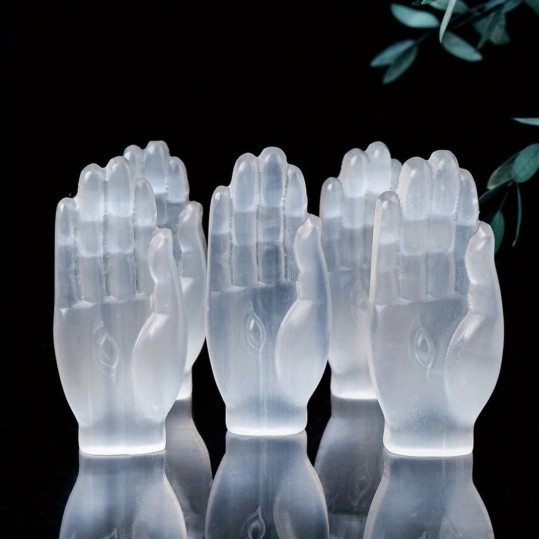 Olivenorma Buddha's Hand Natural Gemstone Decoration - Selenite - image 17