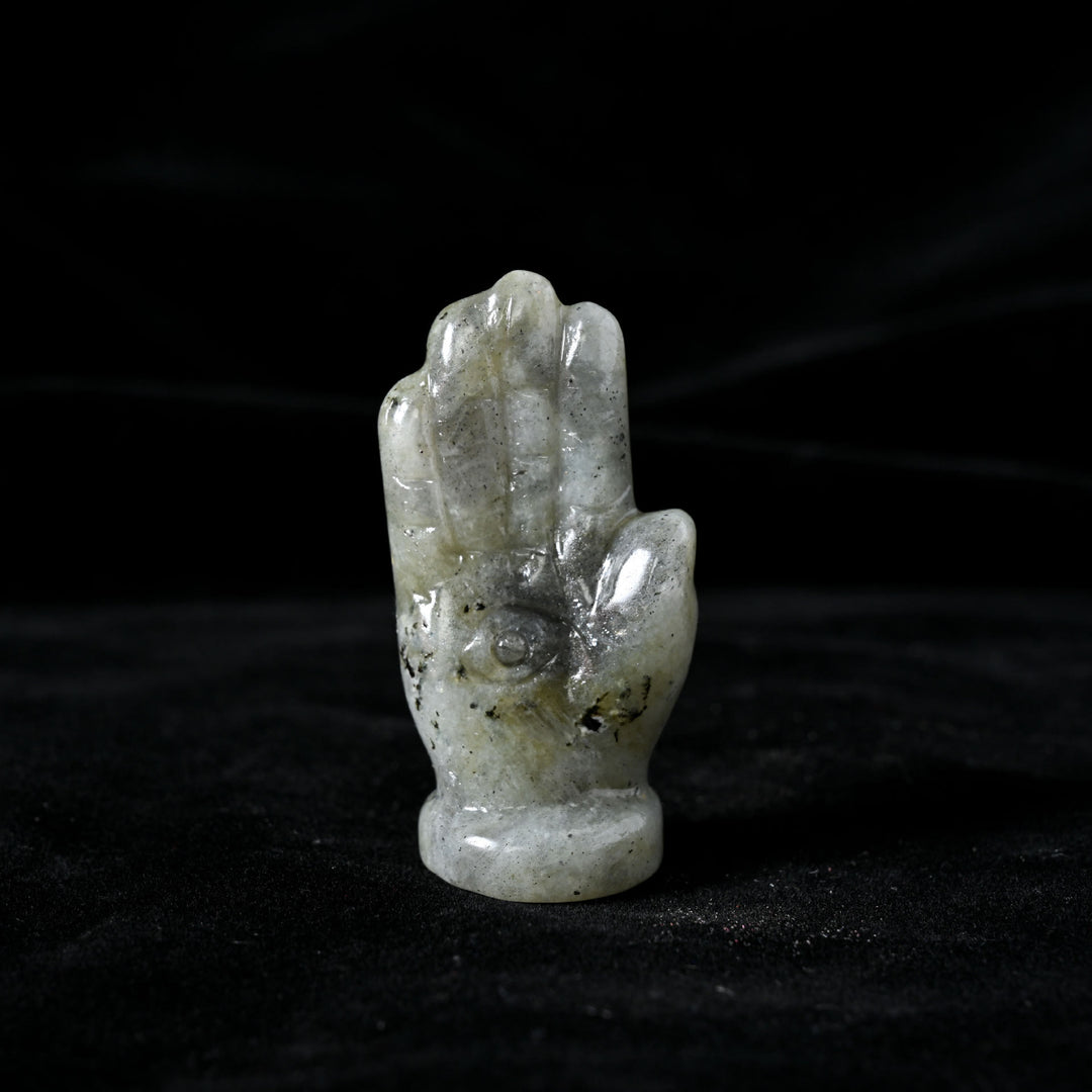 Olivenorma Buddha's Hand Natural Gemstone Decoration - Labradorite - image 11
