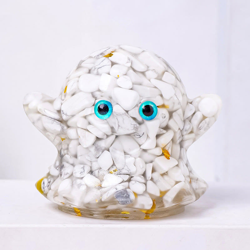 Olivenorma Ghost Natural Gem Ornament Genuine Stone Decoration - White Turquoise - image 4