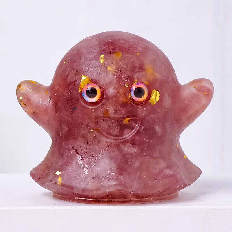 Olivenorma Ghost Natural Gem Ornament Genuine Stone Decoration - Strawberry Quartz - image 6