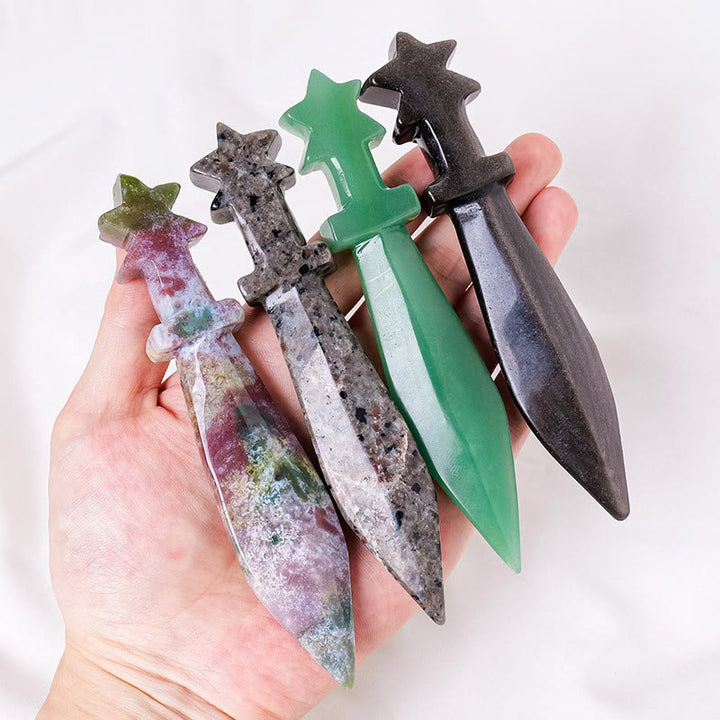 Olivenorma Engraved Dagger Natural Gemstone Decoration  - image 12