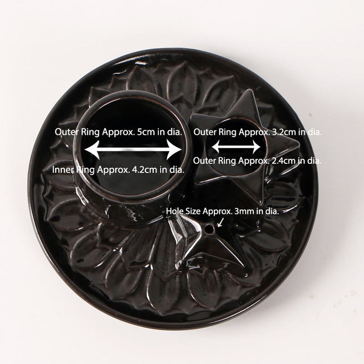Olivenorma 3-IN-1 Star Ceramic Sage Incense Stick Holder - image 9