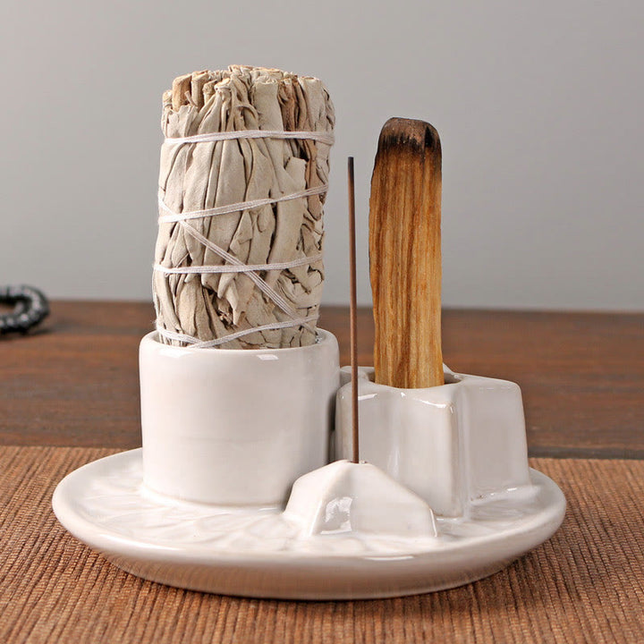 Olivenorma 3-IN-1 Star Ceramic Sage Incense Stick Holder - image 1