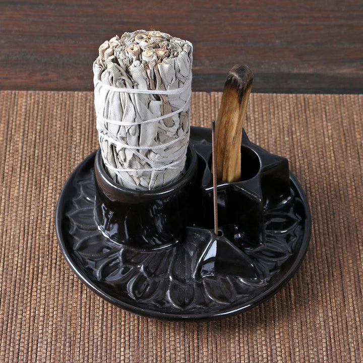 Olivenorma 3-IN-1 Star Ceramic Sage Incense Stick Holder - image 5