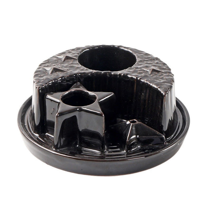 Olivenorma 3-IN-1 Moon and Star Ceramic Sage Incense Holder - image 3