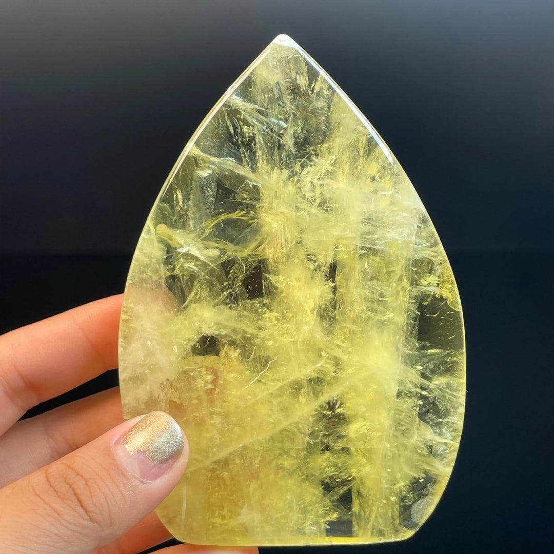 Olivenorma Polishing Citrine Waterdrop Ornament Gemstone Decoration - image 3