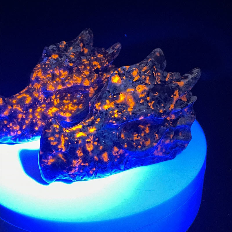 Olivenorma Natural Yooperlite Polishing Dragon Head Gemstone Decoration - Yooperlite - image 0