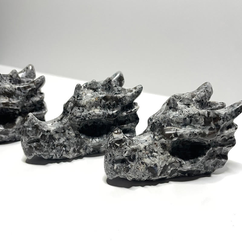Olivenorma Natural Yooperlite Polishing Dragon Head Gemstone Decoration - image 3