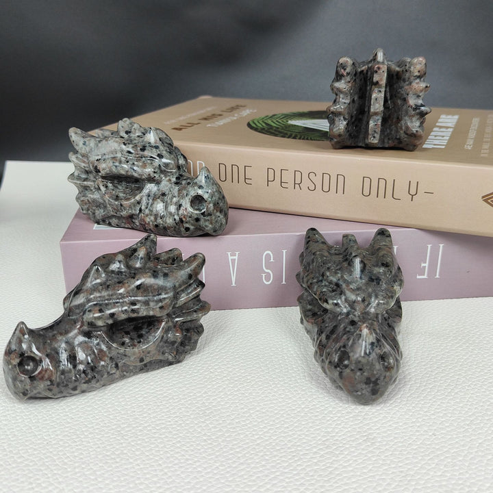 Olivenorma Natural Yooperlite Polishing Dragon Head Gemstone Decoration - image 4