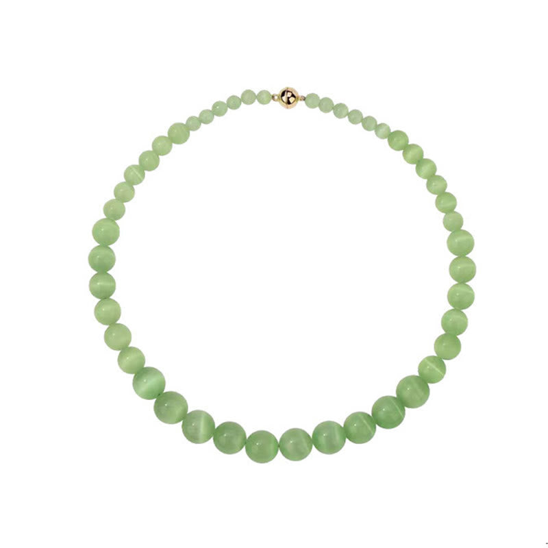 Olivenorma Boho Cat's Eye Stone Choker Beaded Necklace - image 1