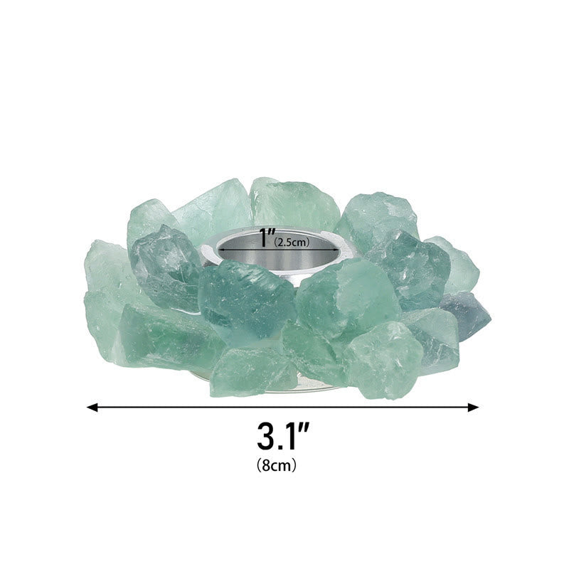 Olivenorma Natural Green Fluorite Healing Ornament Candle Holder - image 9