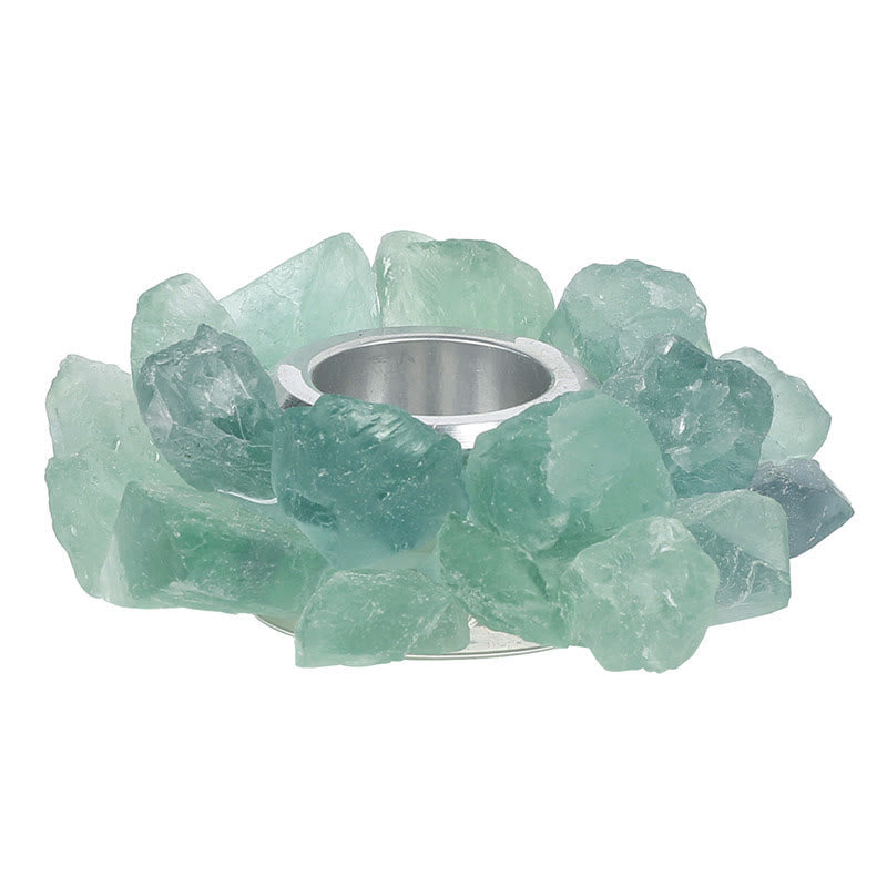 Olivenorma Natural Green Fluorite Healing Ornament Candle Holder - image 8