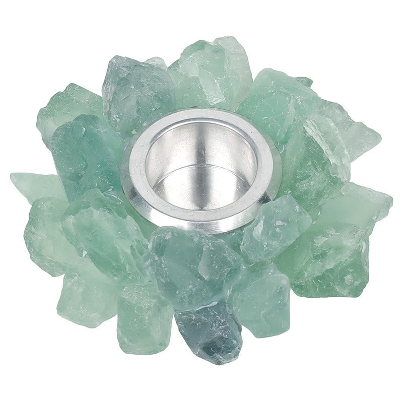 Olivenorma Natural Green Fluorite Healing Ornament Candle Holder - image 7