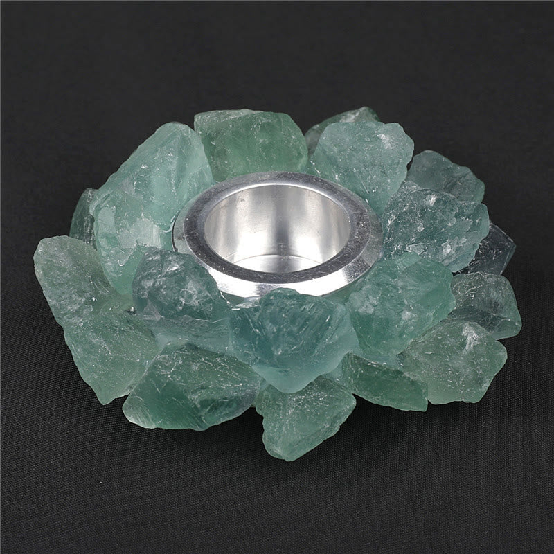 Olivenorma Natural Green Fluorite Healing Ornament Candle Holder - image 1