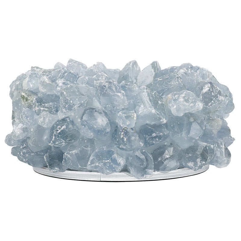 Olivenorma Natural Aquamarine Healing Ornament Candle Holder - image 6