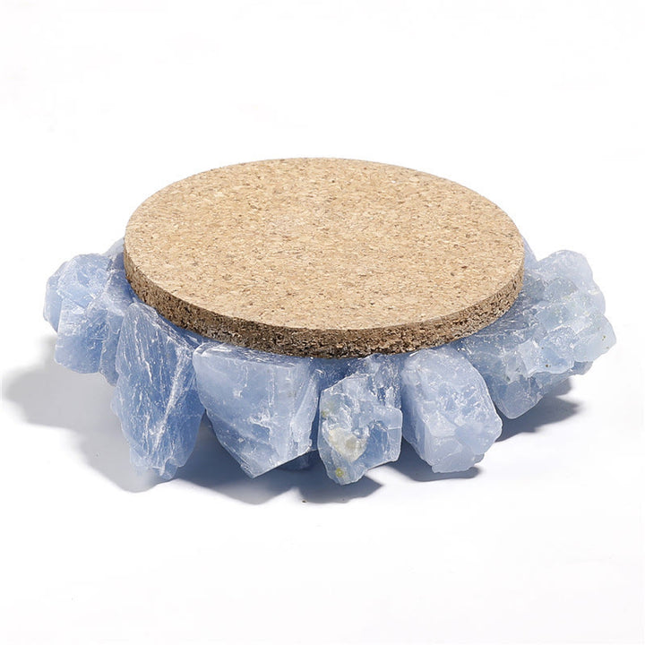 Olivenorma Natural Blue Calcite Healing Ornament Candle Holder - image 4