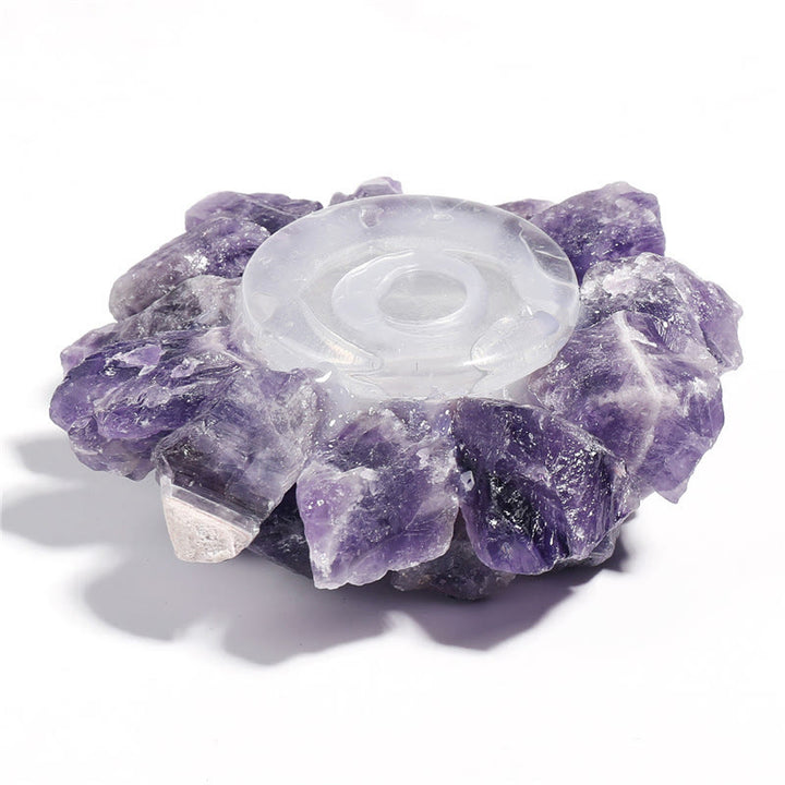 Olivenorma Natural Amethyst Healing Ornament Candle Holder - image 12