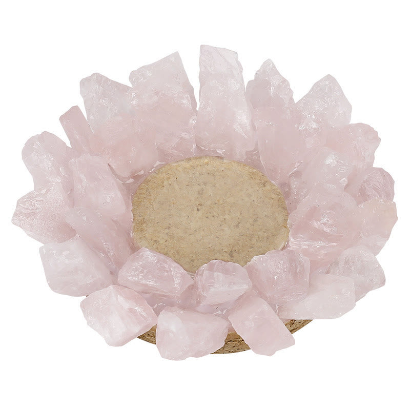 Olivenorma Natural Rose Quartz Healing Ornament Candle Holder - image 5