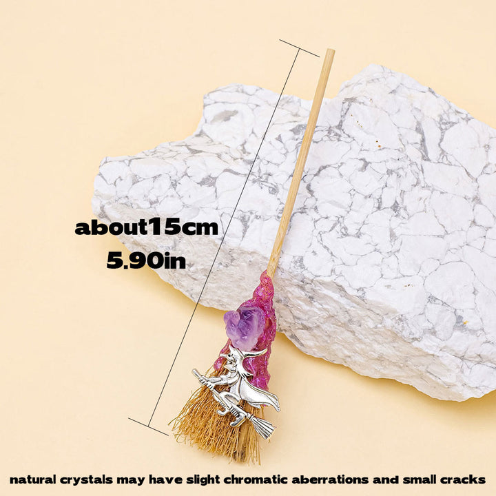 Olivenorma Mini Magic Amethyst Broom Ornament Decoration - image 4
