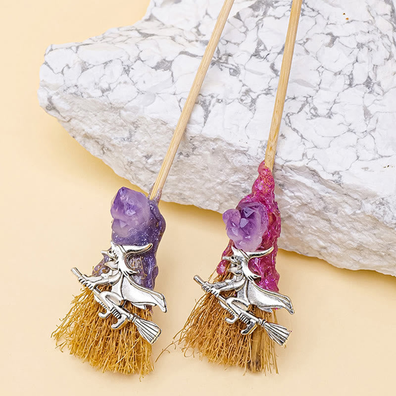 Olivenorma Mini Magic Amethyst Broom Ornament Decoration - image 7