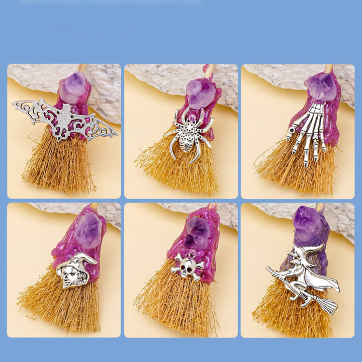 Olivenorma Mini Magic Amethyst Broom Ornament Decoration - image 8