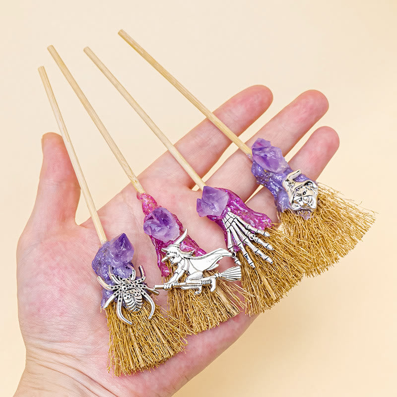 Olivenorma Mini Magic Amethyst Broom Ornament Decoration - image 1