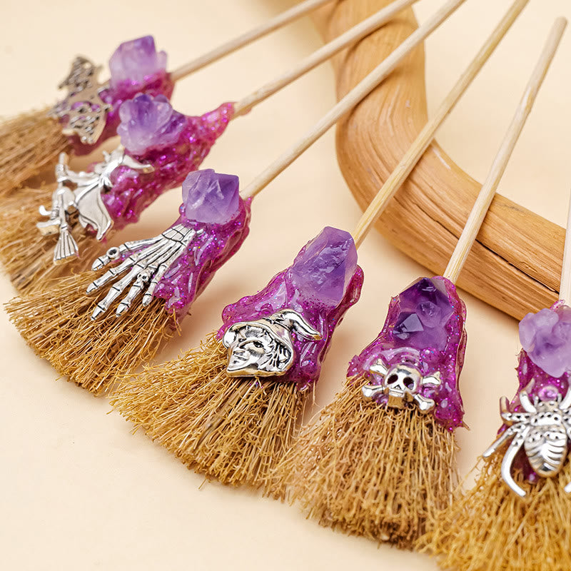 Olivenorma Mini Magic Amethyst Broom Ornament Decoration - image 3