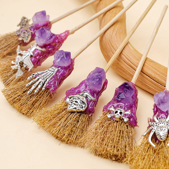 Olivenorma Mini Magic Amethyst Broom Ornament Decoration - image 3