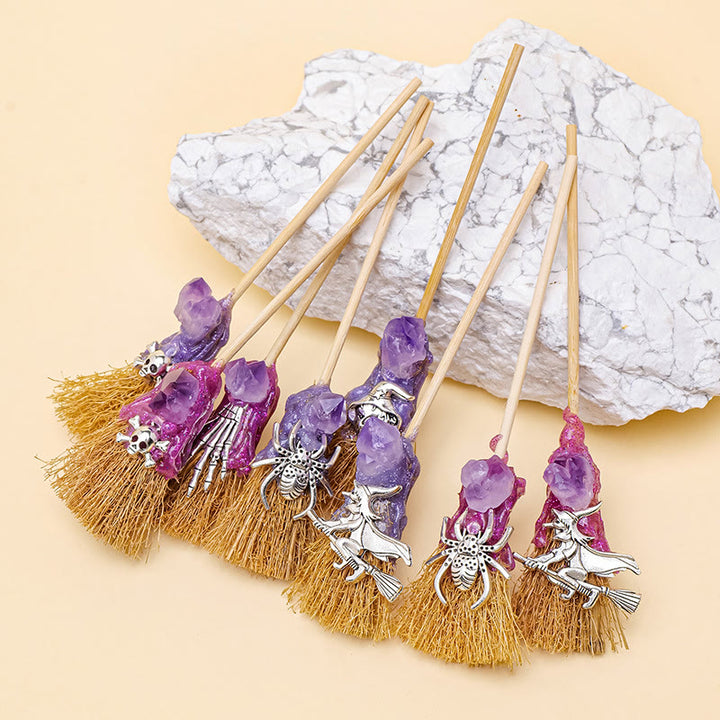 Olivenorma Mini Magic Amethyst Broom Ornament Decoration - image 5
