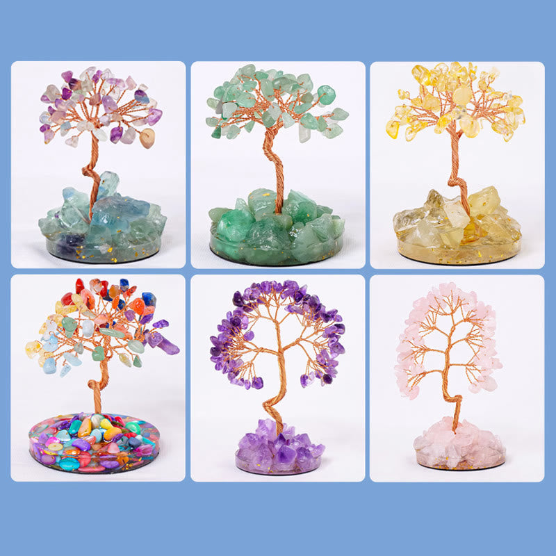 Olivenorma Luck Success Tree of Life Gemstone Feng Shui Tree - image 22