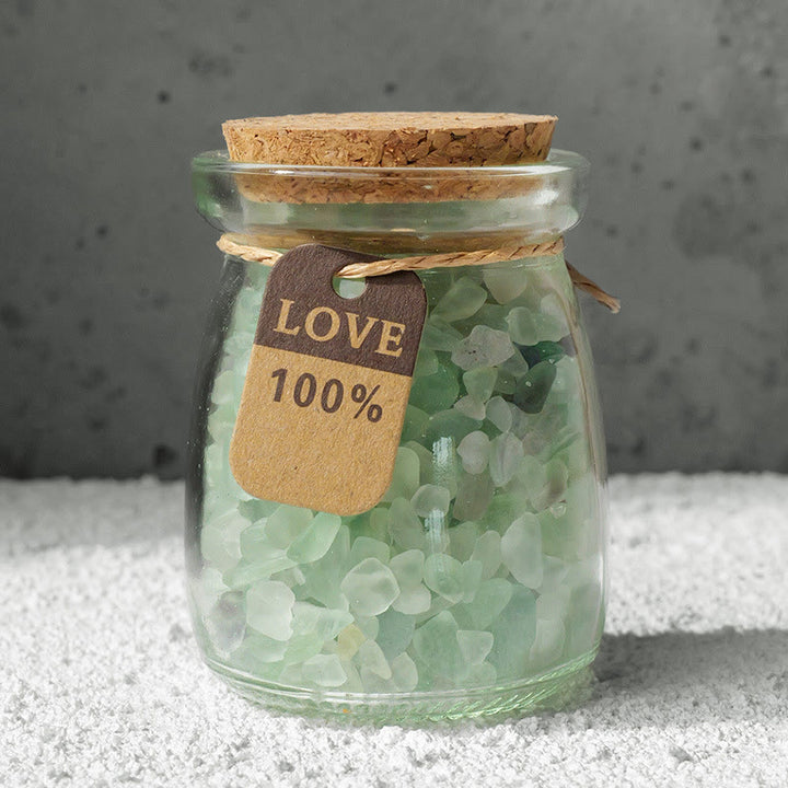 Olivenorma Natural Gemstone Gravel Crystal Wishing Bottle - Green Fluorite - image 10